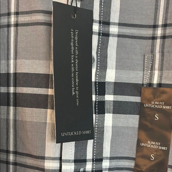 Banana Republic Black and Gray Casual Button Down Shirt - Picture 3 of 4